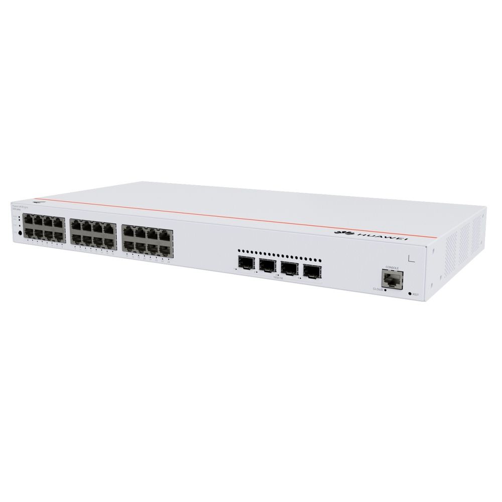 Коммутатор Huawei 98012376, L2, 24×PoE+, 4×10G SFP+, 400W