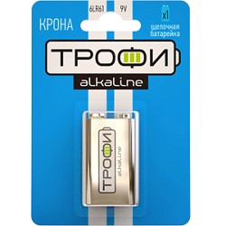 ТРОФИ 6LR61-1BL (12/96/4992)  (1 шт. в уп-ке)