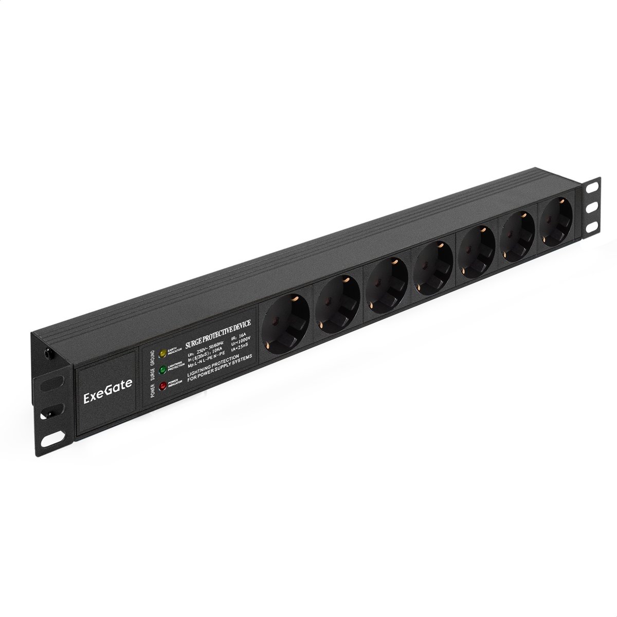 PDU ExeGate EX280836RUS ServerPro, 19" 1U, 7 евророзеток