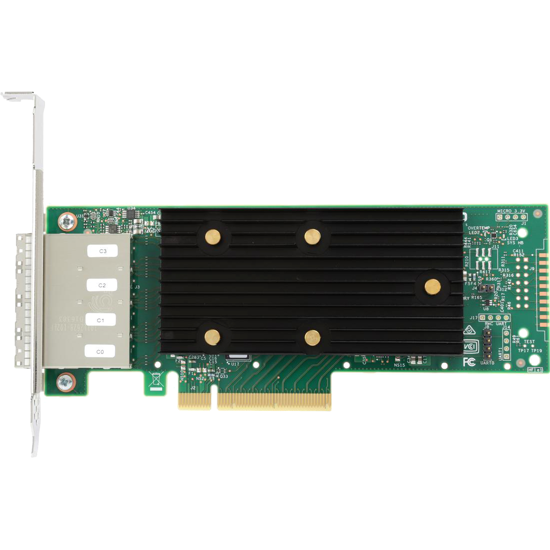 HBA-контроллер Broadcom LSI 9400-16e, PCIe 3.1 x8, Tri-Mode SAS/SATA/NVMe 12G, 16 портов