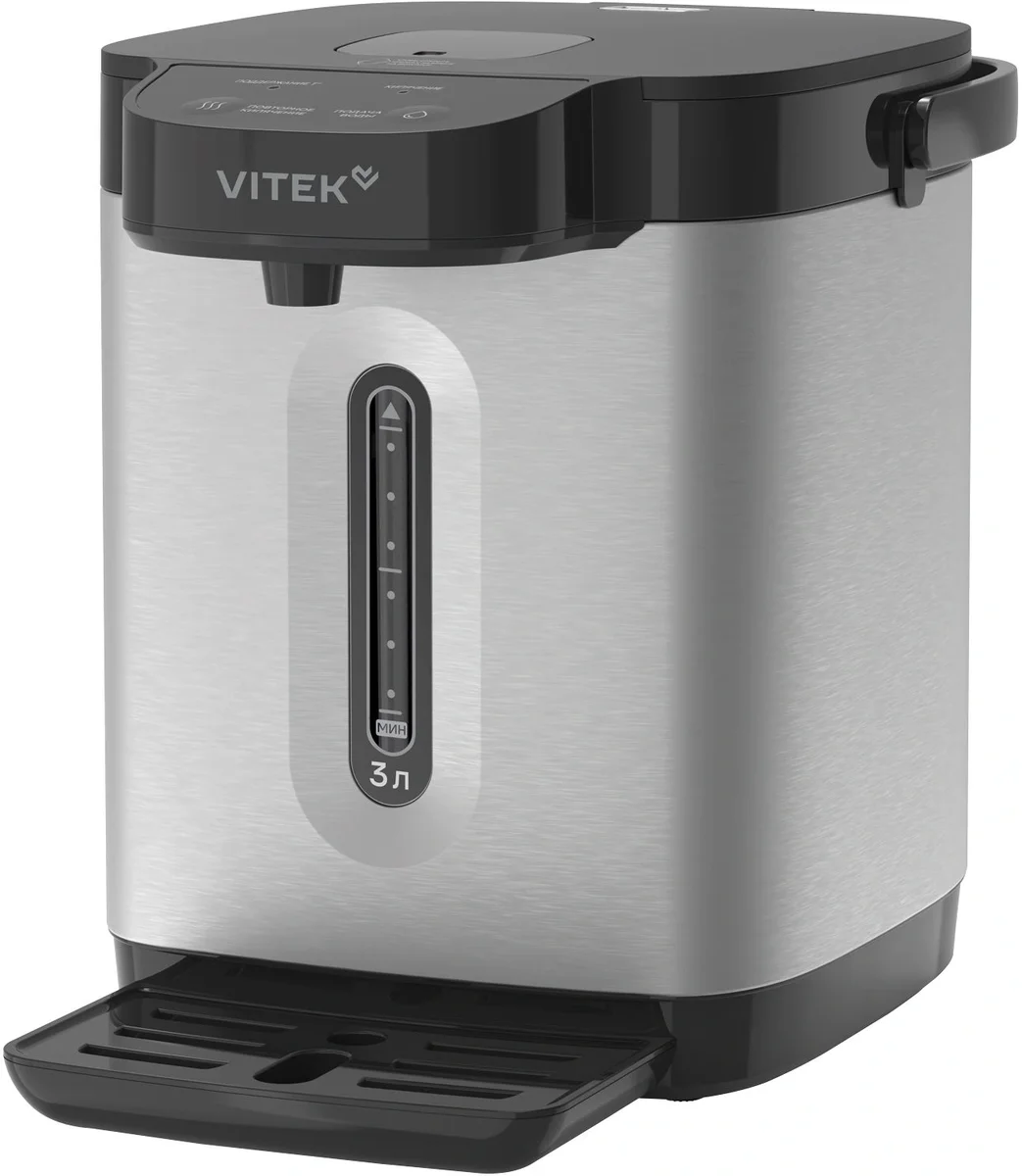 Термопот Vitek VT-TP3008, 3 л, 900 Вт, серебристый