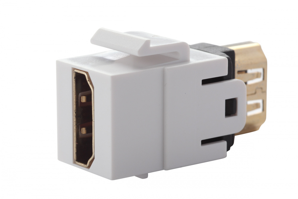 Модуль розеточный Eurolan 16B-HD-03WT, Keystone 1×HDMI (Type A), белый