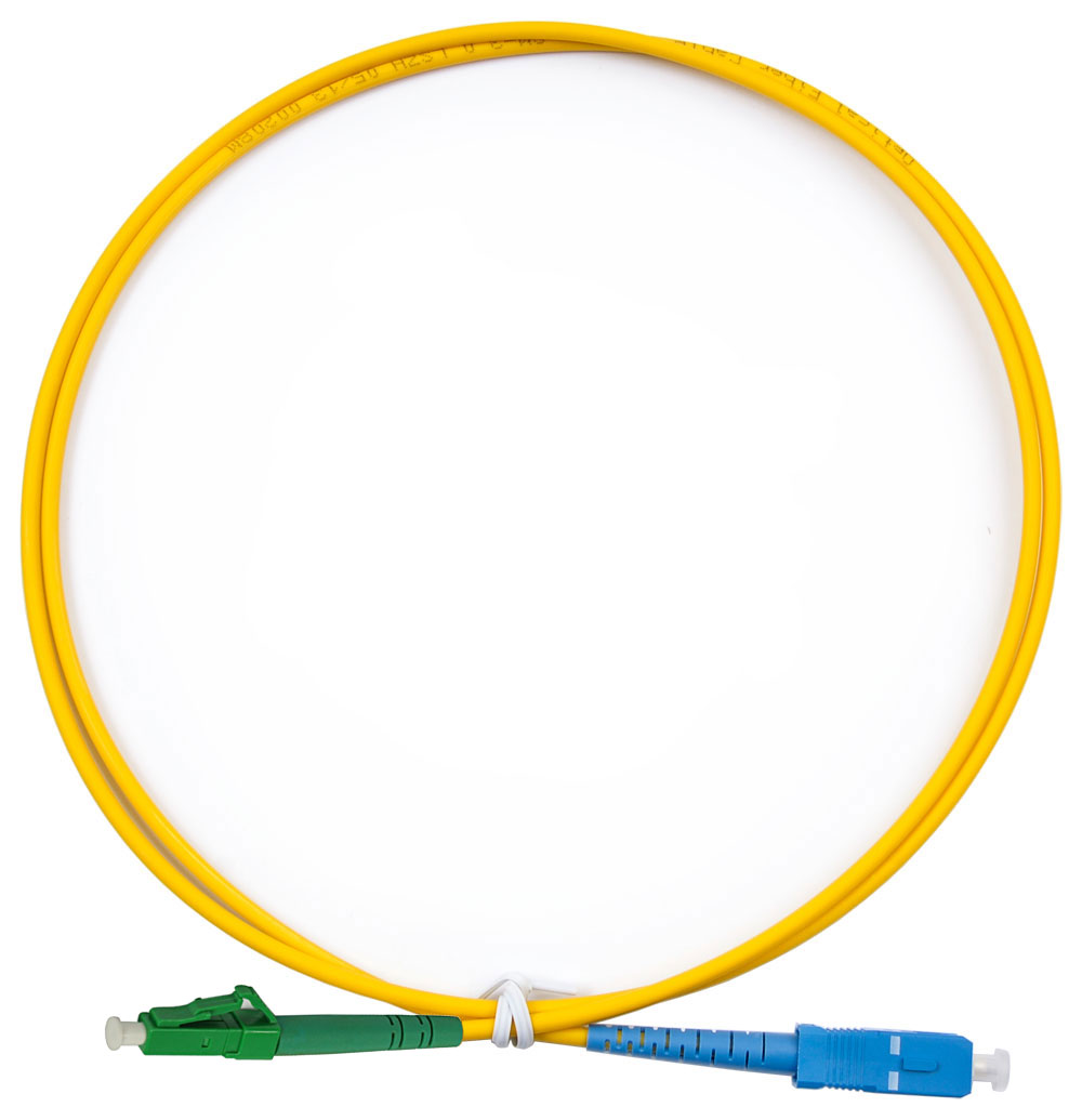 Патч-корд оптический Cabeus FOP(s)-9-LC/APC-SC/UPC-1m, simplex, 9/125, LSZH, 1 м