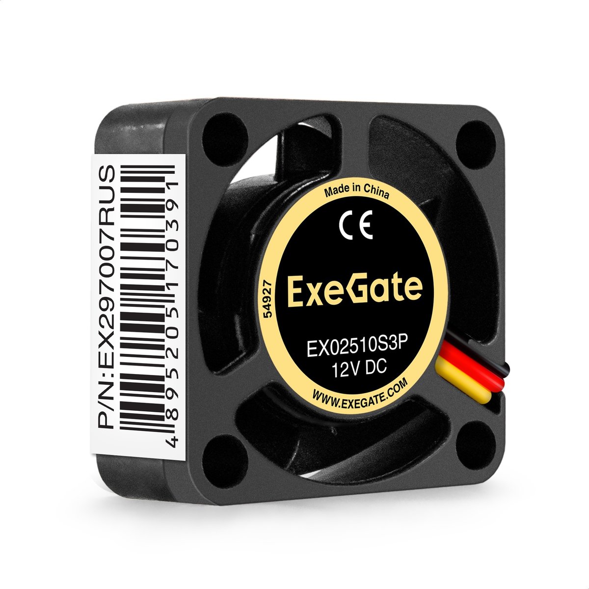 Вентилятор EXEGATE EX02510S3P (EX297007RUS), 25×25×10 мм, 12 В, 3-pin