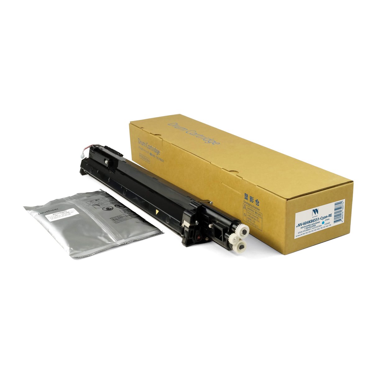 Блок проявки NV Print NV-604K86551-Cyan-RE, синий, для Xerox DC 240/250/700