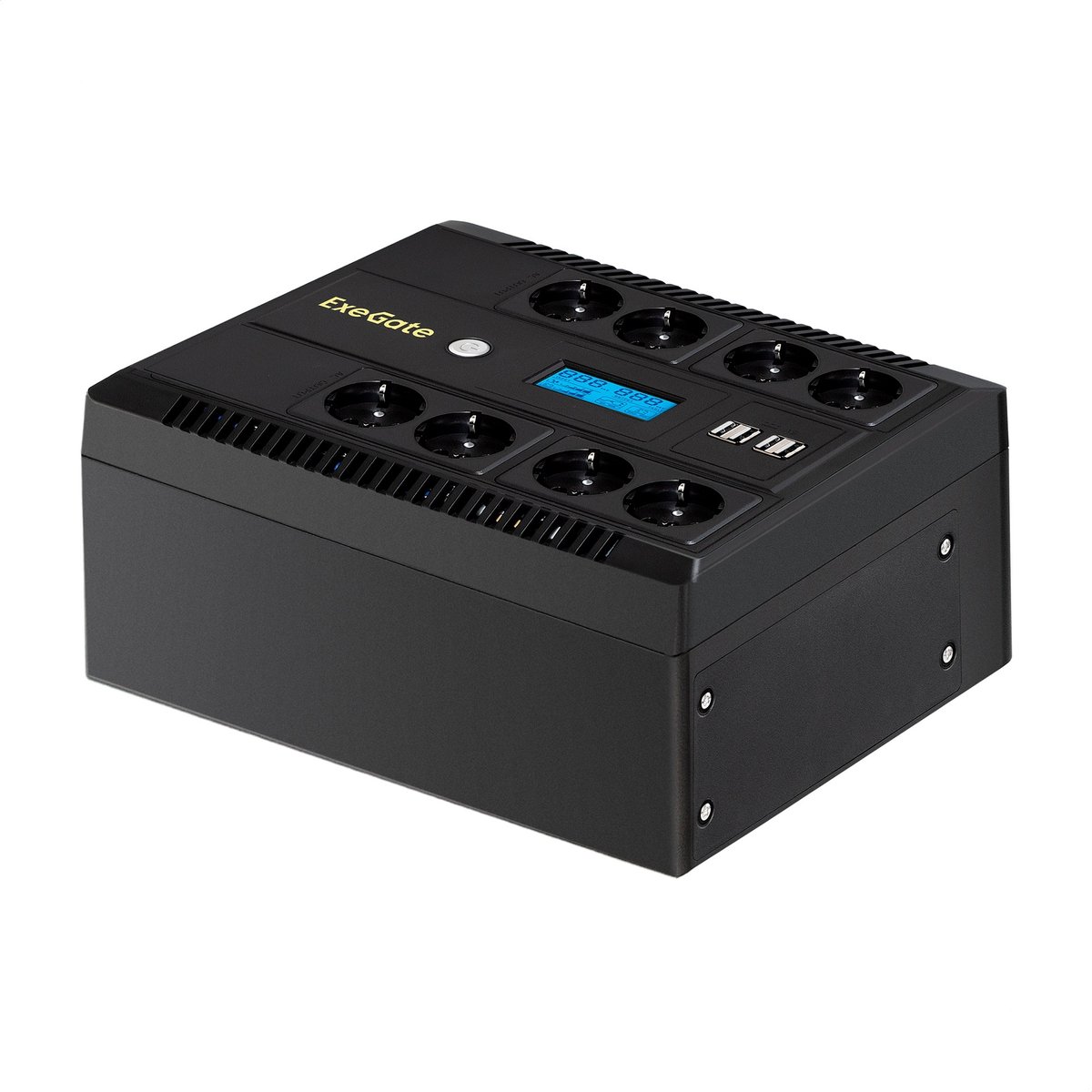 ИБП ExeGate NEO Smart LHB-850.LCD.AVR.8SH.CH.RJ.USB, 850 ВА / 510 Вт, LCD, AVR, 8×Schuko