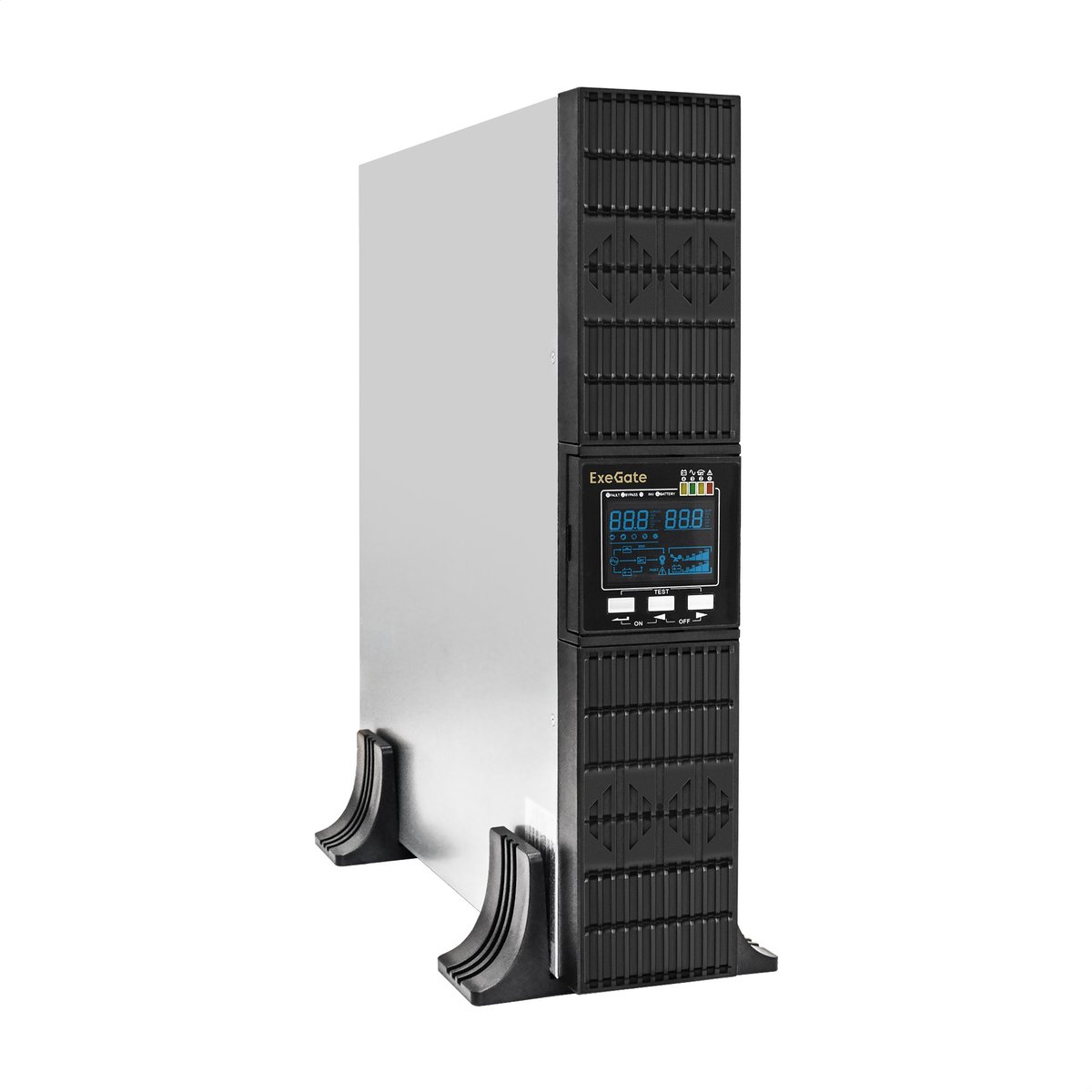 ИБП ExeGate PowerExpert ULS-3000.LCD.AVR.1SH.2C13.USB.RS232.SNMP.2U, 3000 ВА, On-Line, 2U