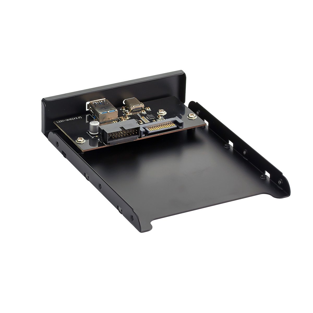 Планка USB ExeGate U3H-617, 3,5", 1×USB 3.0 + 1×Type-C, черная