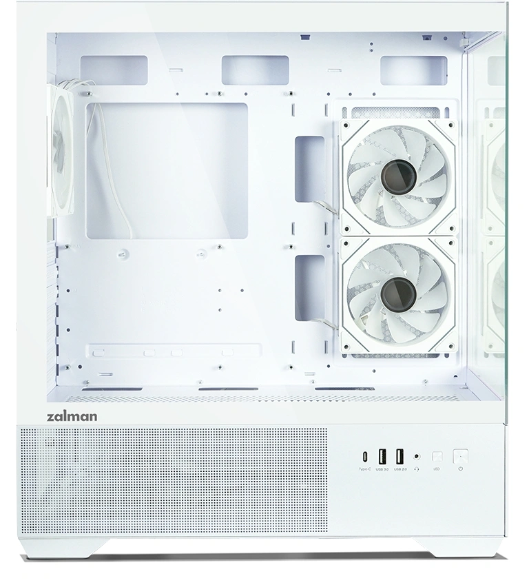 Корпус Zalman CHRONIX V2 White, Midi-Tower, ATX, 2×120 мм ARGB, USB Type-C, белый