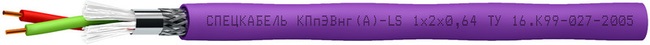 Кабель Спецкабель КПпЭВнг(А)-LS 732, PROFIBUS-DP тип А, 1x2x0,64, 150 Ом, экран