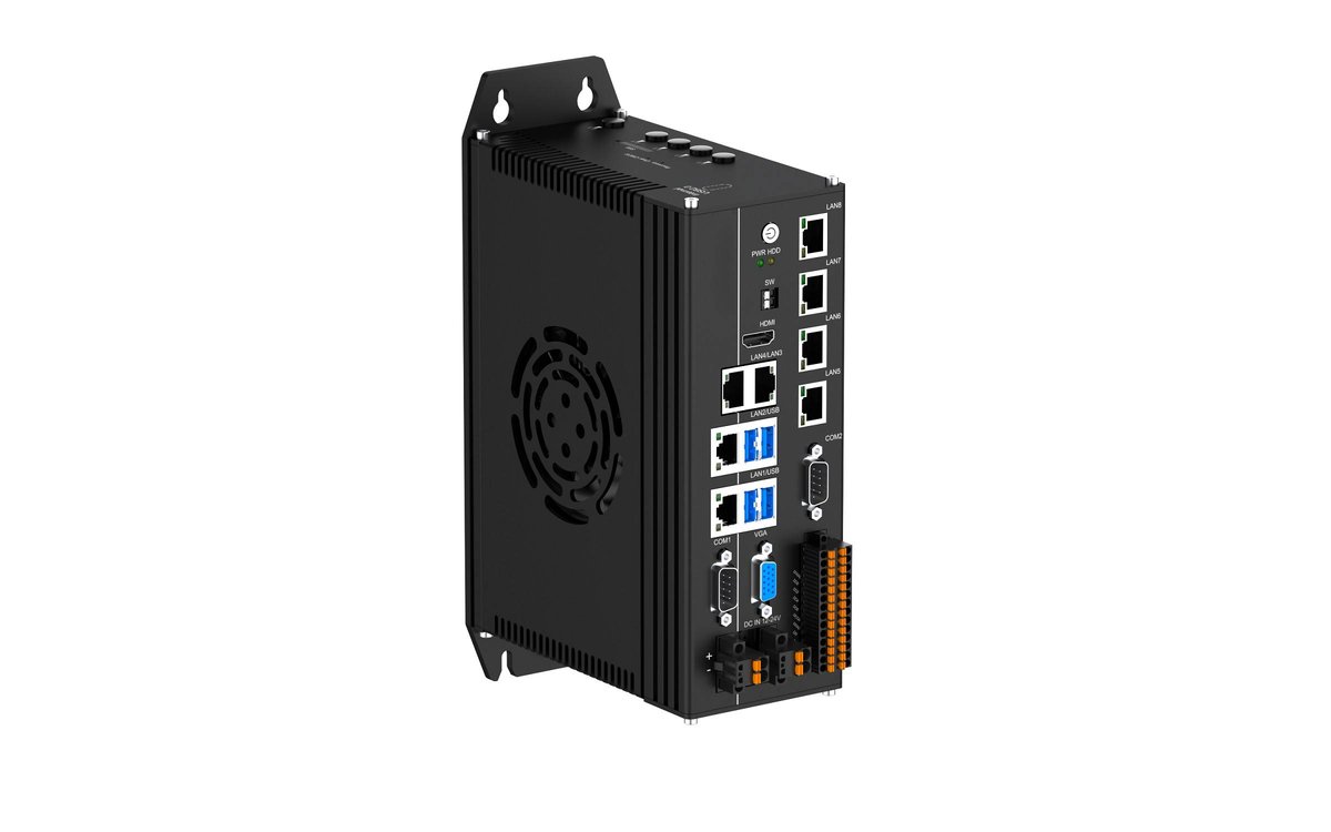 Встраиваемый компьютер NODKA NP-NNZ-L4, LGA 1200, 8×RJ-45, DIN-рейка