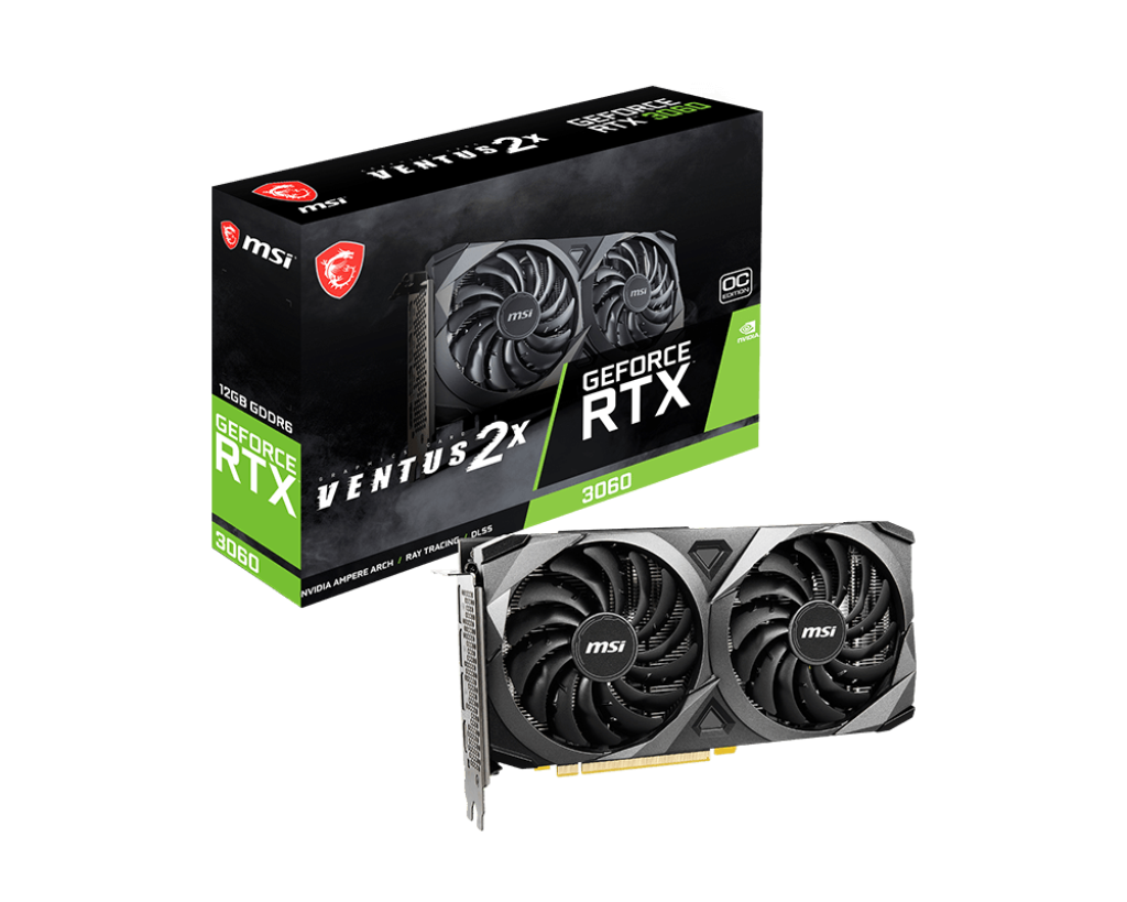 Видеокарта MSI GeForce RTX 3060 VENTUS 2X 12G, 12 ГБ GDDR6, PCIe 4.0