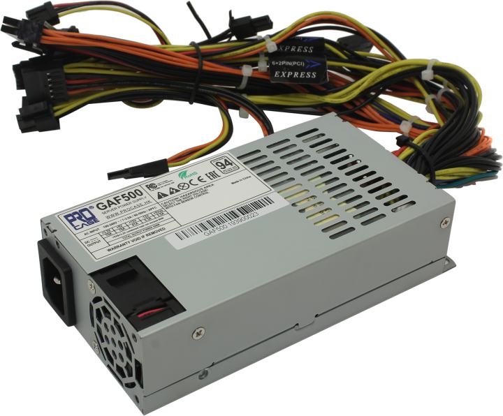Блок питания Procase GAF500, 500 Вт, Flex ATX, 80 PLUS Bronze