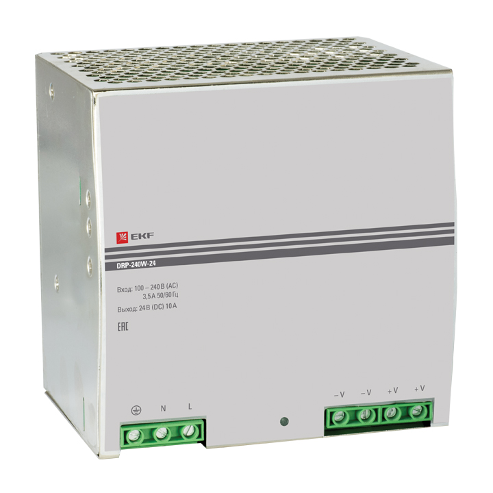 Блок питания EKF DRP-240W-24, 24В, 240Вт, IP20