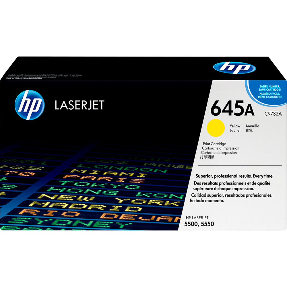 Тонер-картридж HP C9732A, желтый, 12000 стр