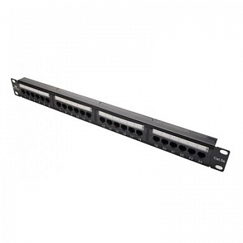 Патч-панель Datarex DR-4001, 19", 1U, 24×RJ45, кат.5e