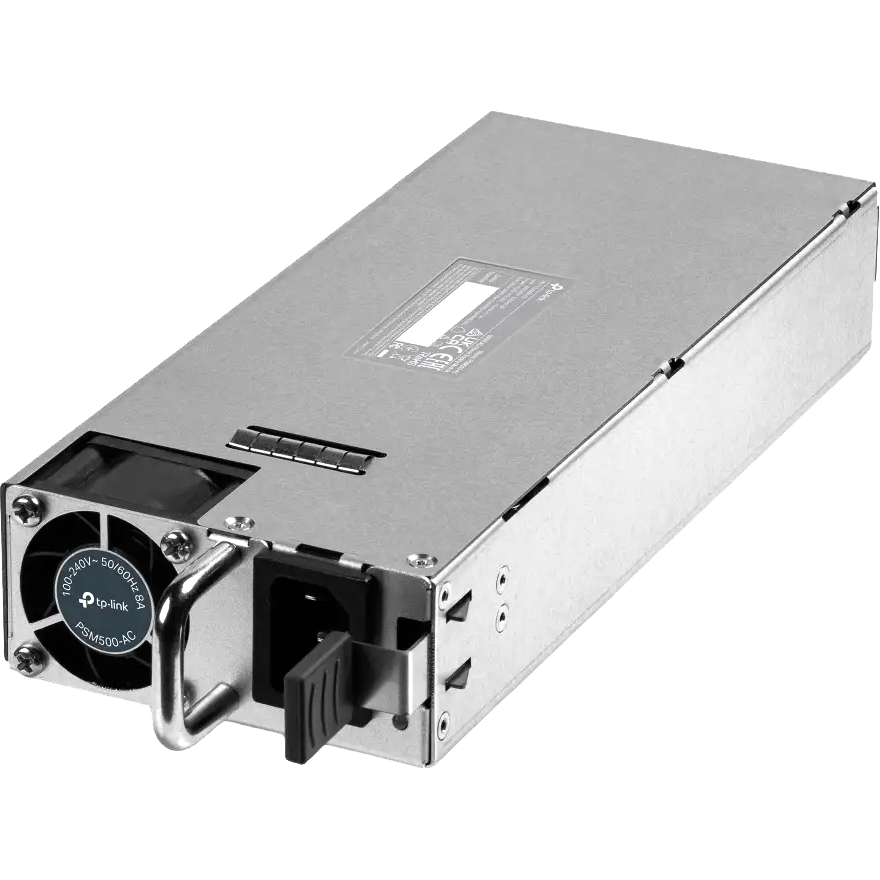 Блок питания TP-Link PSM500-AC, 500 Вт, AC/DC, 53.5 В, для коммутаторов