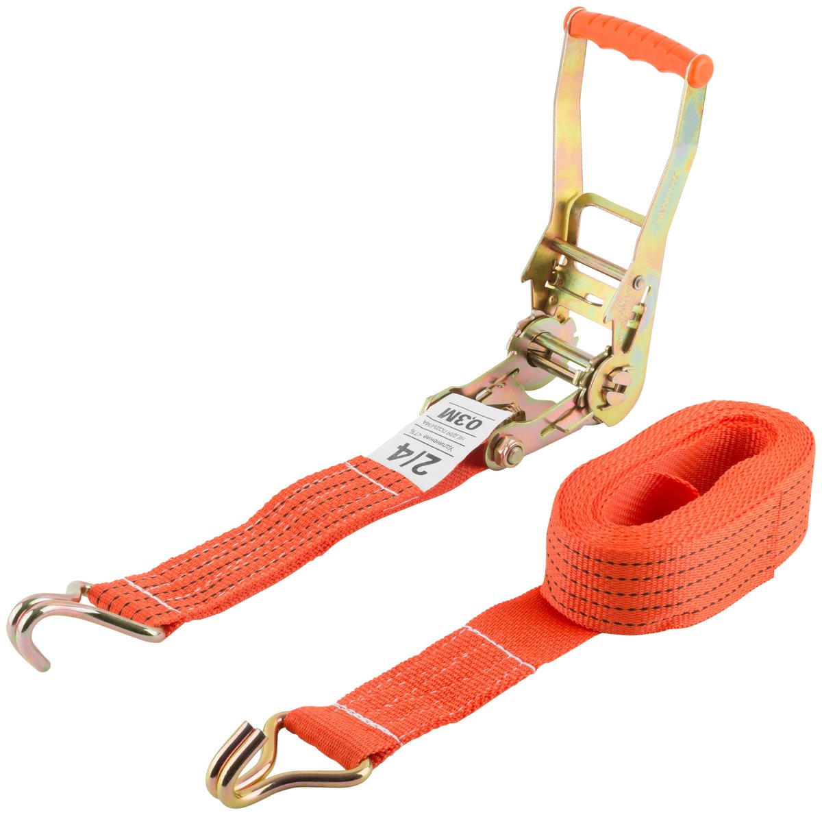 Ремень для крепления груза FIT 64920, храповый механизм 196 мм, 50 мм×6 м, 2000/4000 кг