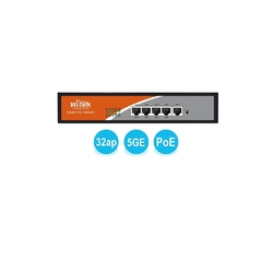 Контроллер WLAN Wi-Tek WI-AC105P v2, 32 точки доступа, 5GE, 4PoE