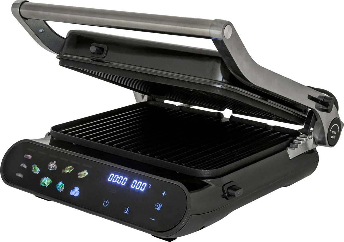 Электрогриль SUPRA GS-7770, 2200 Вт, 90–230 °C, раскрытие 180°