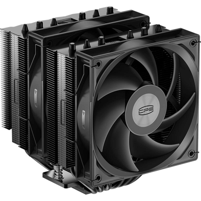 Кулер PCCOOLER RT620-BKNWXX-GL, башенный, 2×120 мм, 6 тепловых трубок, 265 Вт
