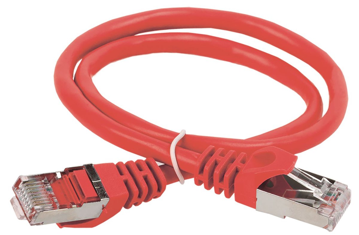 Патч-корд ITK PC04-C5EFL-2M, Cat.5e FTP LSZH, RJ45–RJ45, 2 м, красный