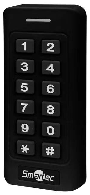 Считыватель Smartec ST-PR022EHMK-BK, EM/HID/MIFARE, клавиатура, Wiegand