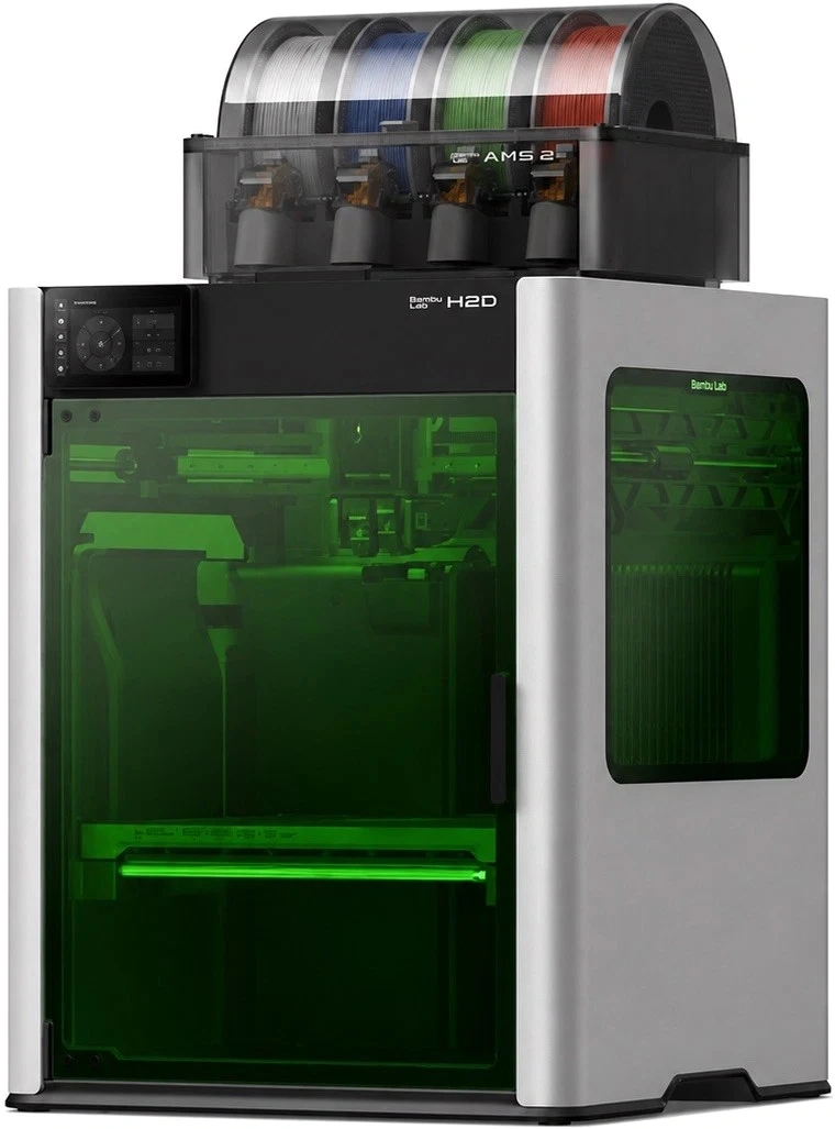 PF003-M+SA007-EU2 +SL002 Принтер 3D Bambu Lab H2D Laser Full Combo, 40 Вт  350x320x325мм  ABS/PLA/PETG/ASA/Carbon/TPU
