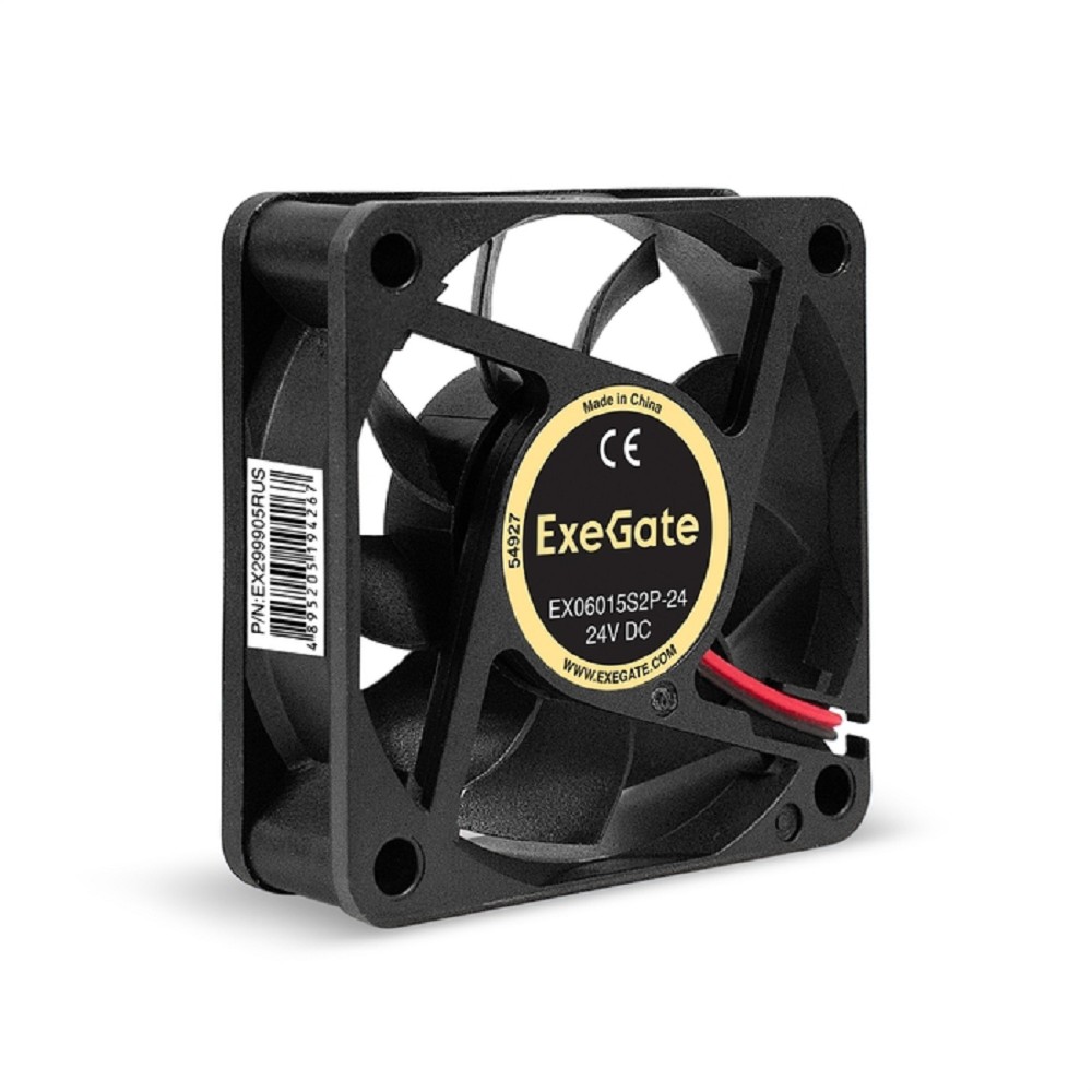 Вентилятор Exegate EX06015S2P-24 (EX299905RUS), 60×60×15 мм, 24 В, 4800 об/мин, 2-pin