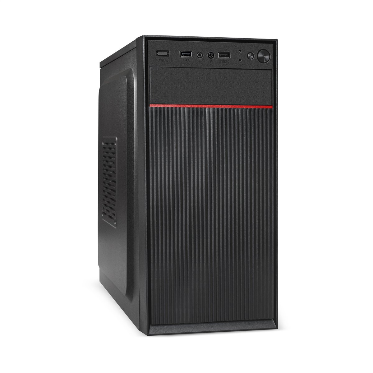 EX299199RUS Корпус Minitower ExeGate BAA-113 с блоком питания UNS400 и вентилятором 12см, 2 порта USB, аудиоразъемы, черный цвет