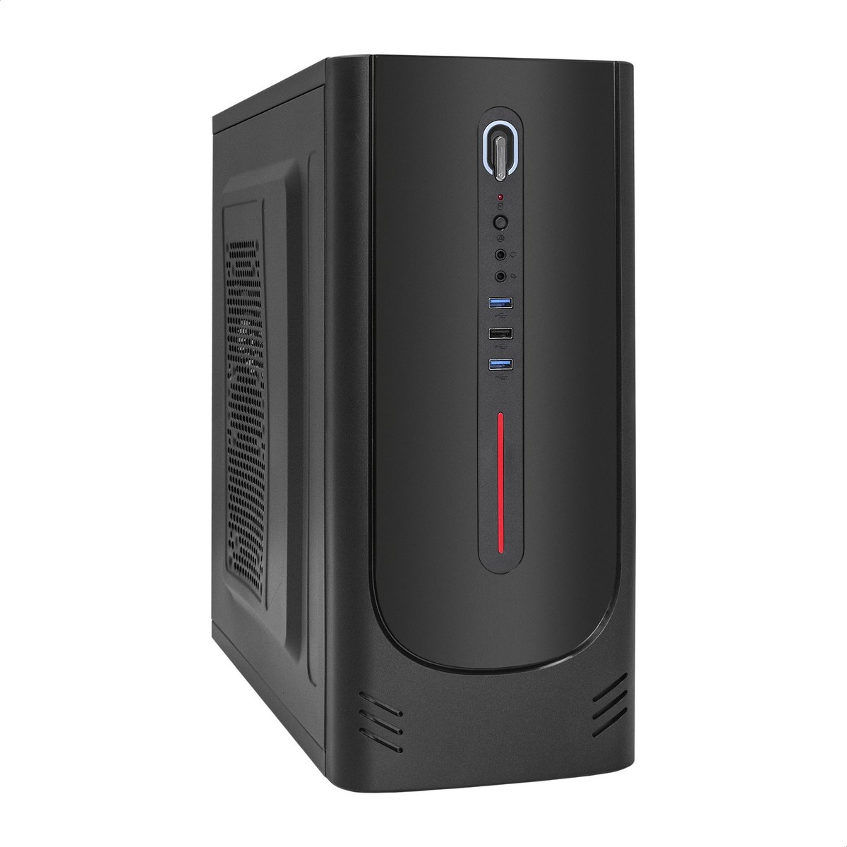 EX299370RUS Корпус Miditower ExeGate XP-340U-UNS400 ATX с блоком питания UNS400 и вентилятором 12см 1 USB + 2 USB3.0 аудиоразъемы