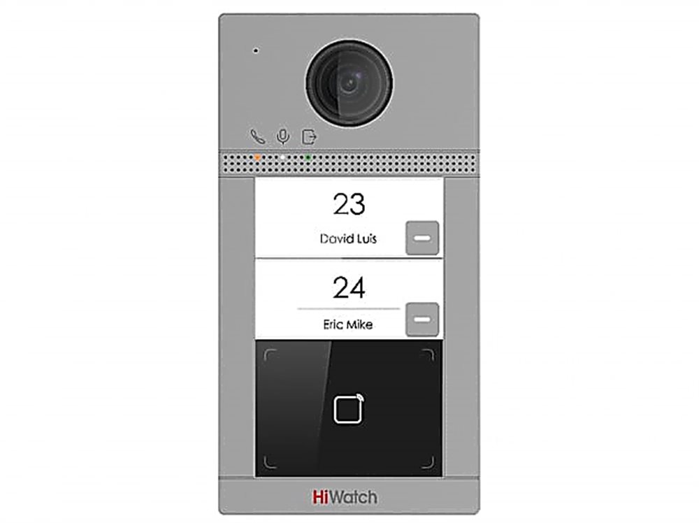 Вызывная панель HiWatch VDP-D4212W(B), IP, 2 Мп, Wi-Fi, считыватель Mifare