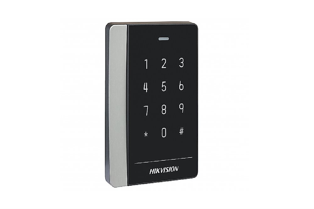 Считыватель Hikvision DS-K1102AMK, Mifare, сенсорная клавиатура, RS485/Wiegand, IP64