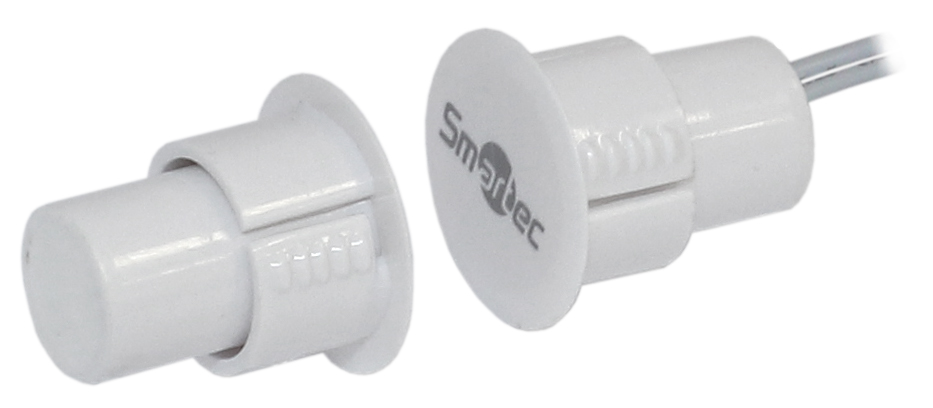 Датчик магнитоконтактный Smartec ST-DM030NO-WT, НР, врезной, зазор 35 мм
