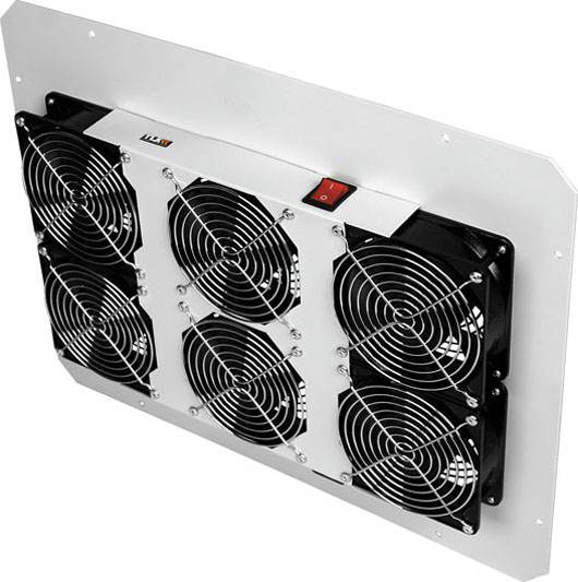 Вентиляторный блок NIKOMAX TLK-FAN6-BK, 6 вентиляторов, для напольных шкафов, черный