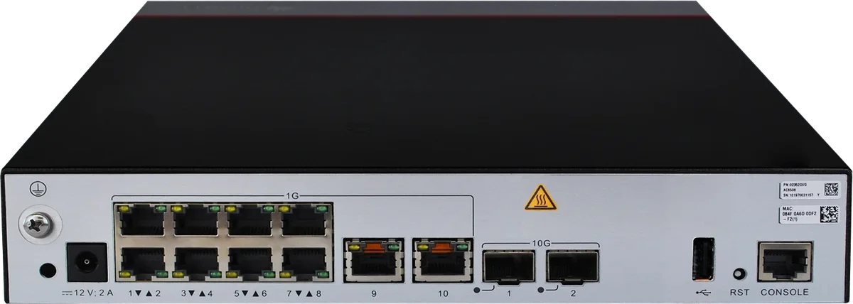 Контроллер WiFi Huawei AC6508, 10×1GbE, 2×SFP+, до 16 AP