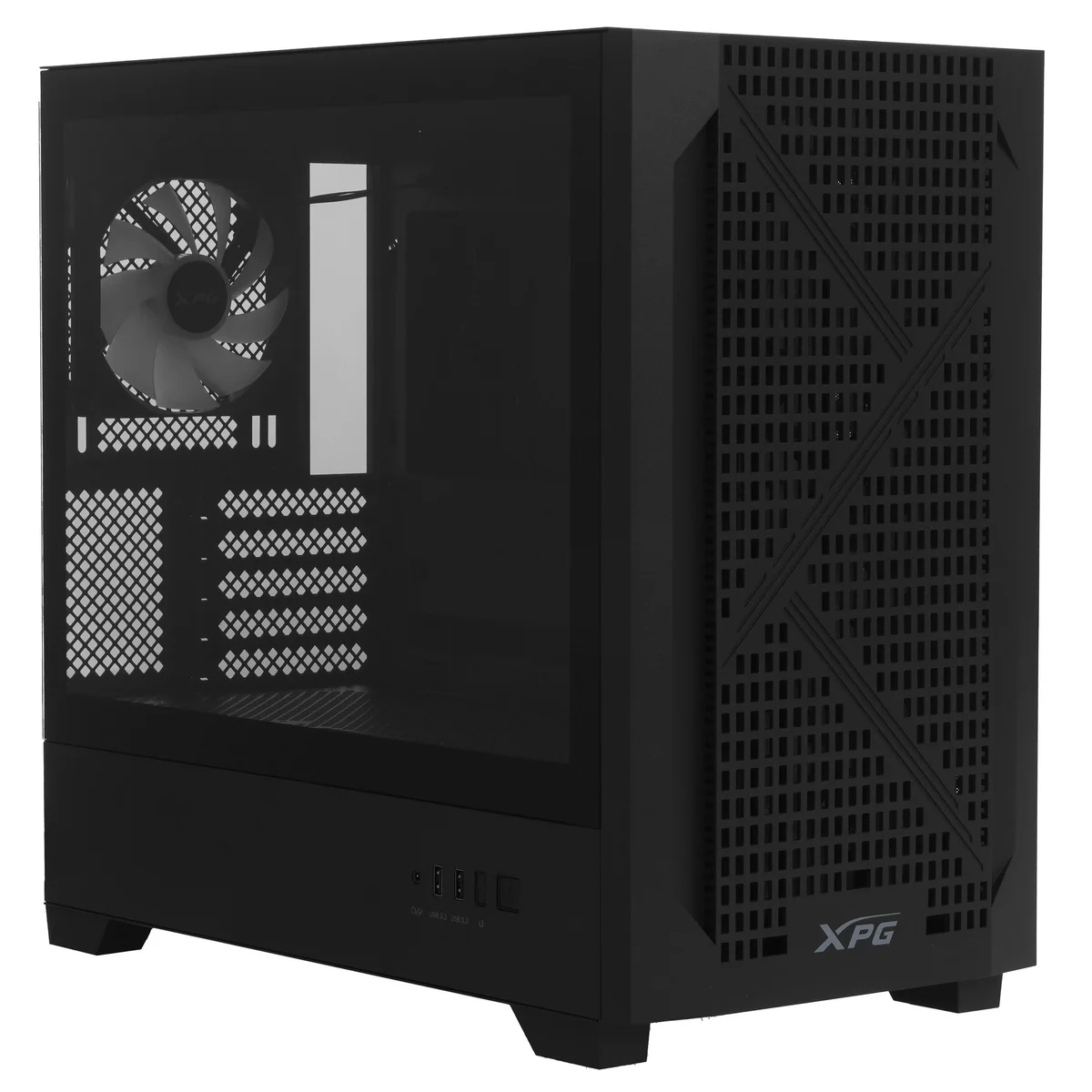 Корпус XPG LANDER300MAA-BKCWW, Middle Tower, Micro-ATX, стекло, ARGB