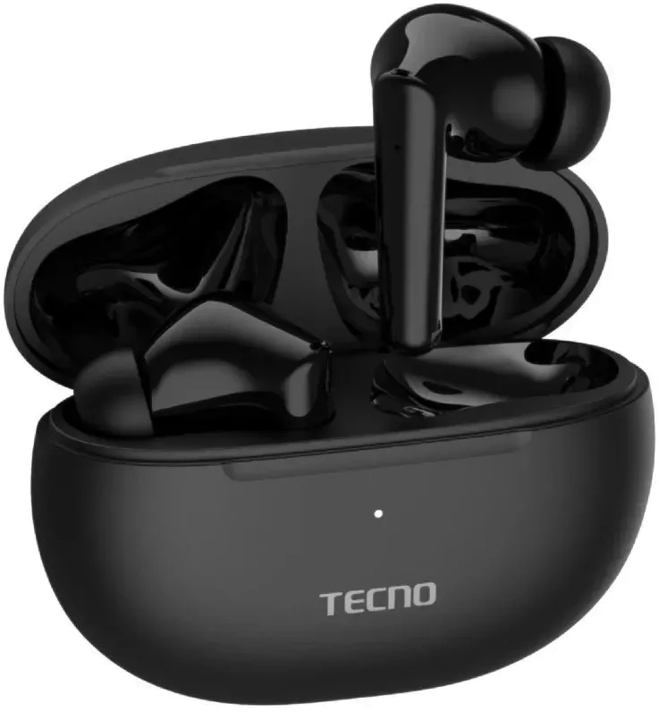 Гарнитура Tecno BD03, TWS, Bluetooth 5.3, IPX5, черная