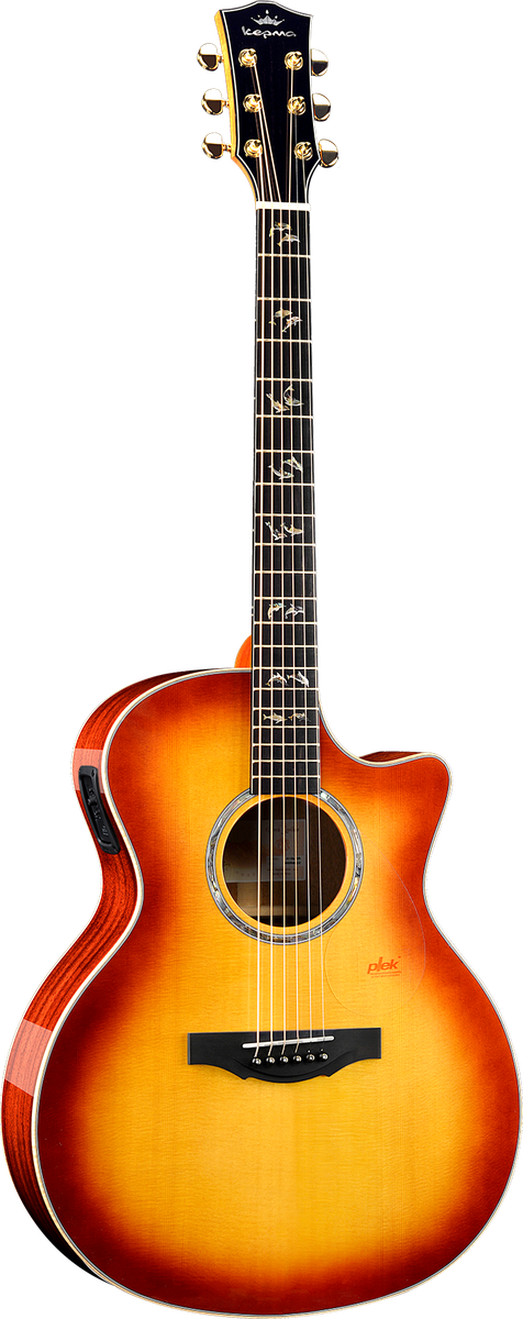 Электроакустическая гитара Kepma A1E-GA-BS, 6 струн, аудиториум, Cherry Burst