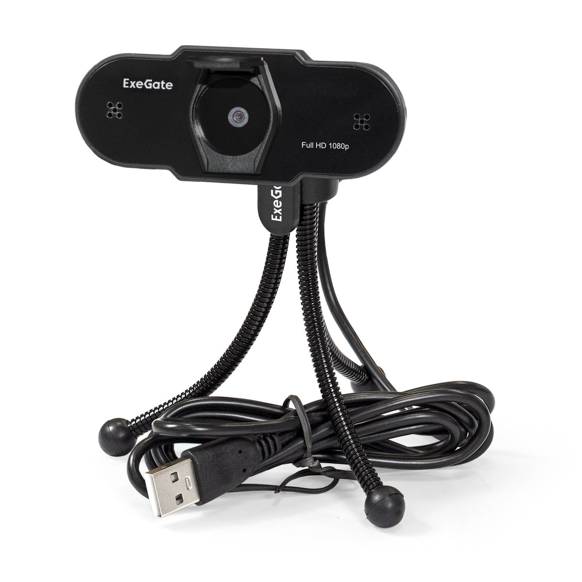 Веб-камера ExeGate BlackView C615 Full HD Tripod, 2 Мп, 1920x1080, 30 fps, USB 2.0