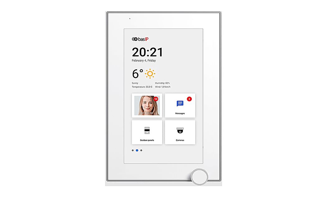 IP-видеомонитор BAS-IP AZ-07L WHITE, 7", 1024×600, Android, PoE