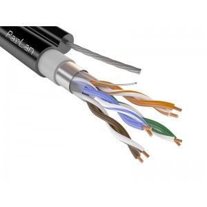 Кабель Паритет 100017, ParLan U/UTP Cat5e PVC/PEtr 4х2х0,52, неэкранированный, с тросом