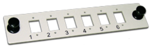 Планка Lanmaster LAN-FP-ST, 6×ST, для слотовых панелей, серая