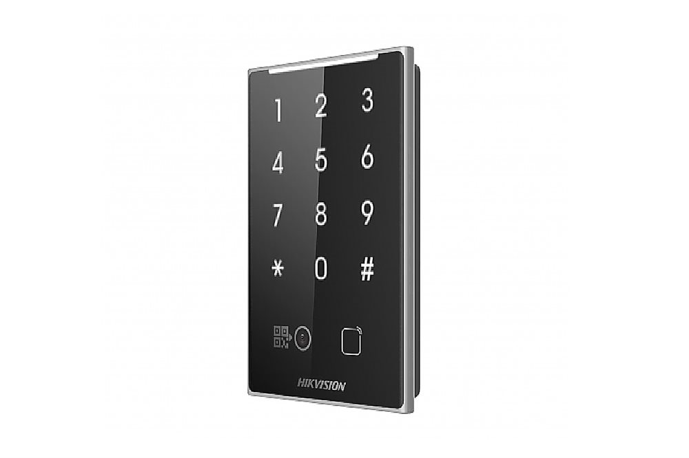 Считыватель Hikvision DS-K1109EKB-QR, EM 125 кГц, Bluetooth, ПИН-код, QR-код, IP65