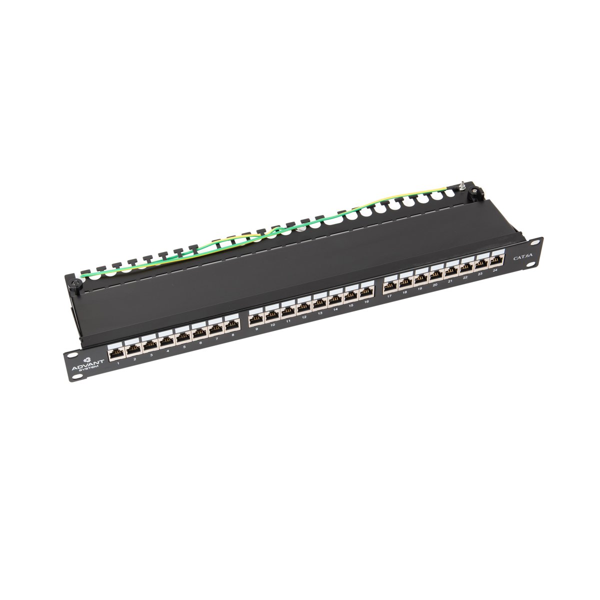 Патч-панель Advant ADV6a-FPNL241U, Cat6a, экранированная, 24 порта, 1U