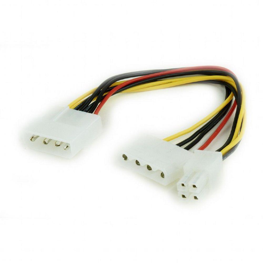 Разветвитель питания Cablexpert CC-PSU-4, Molex — Molex + ATX 4 pin, 15 см