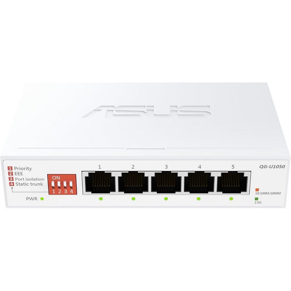 Коммутатор ASUS QG-U1050, неуправляемый, 5×2.5G Ethernet, 25 Гбит/с