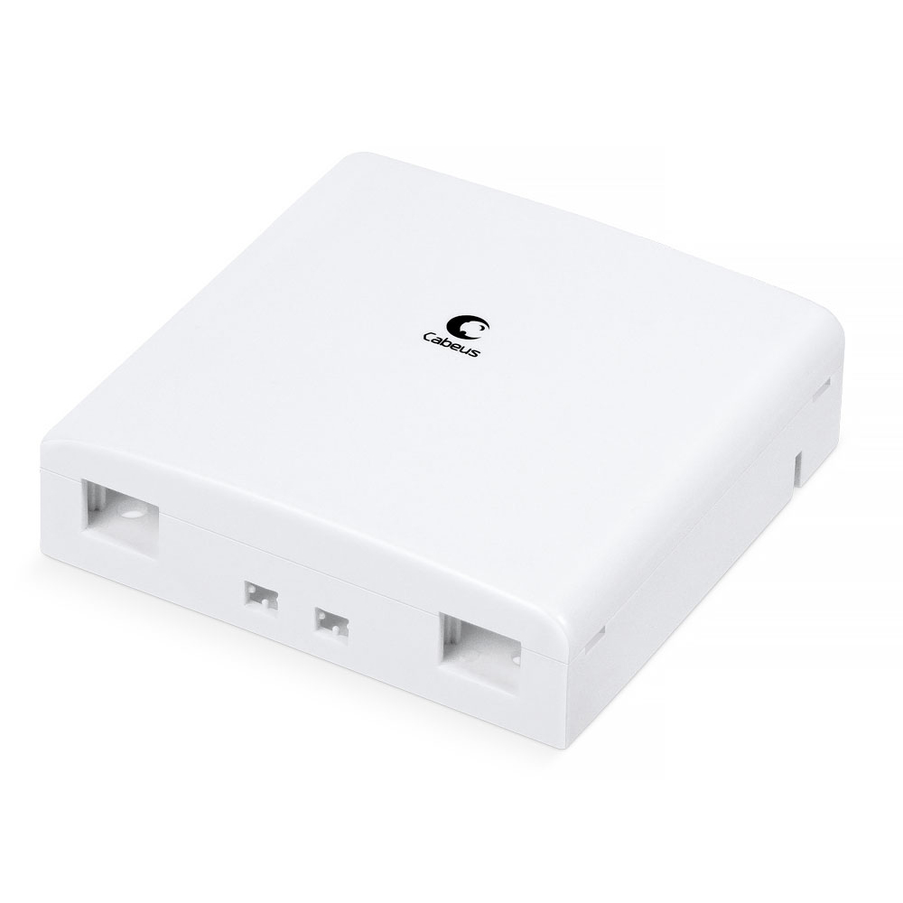 Корпус розетки оптической Cabeus OB-2SC/LC, настенный, на 2 SC/LC