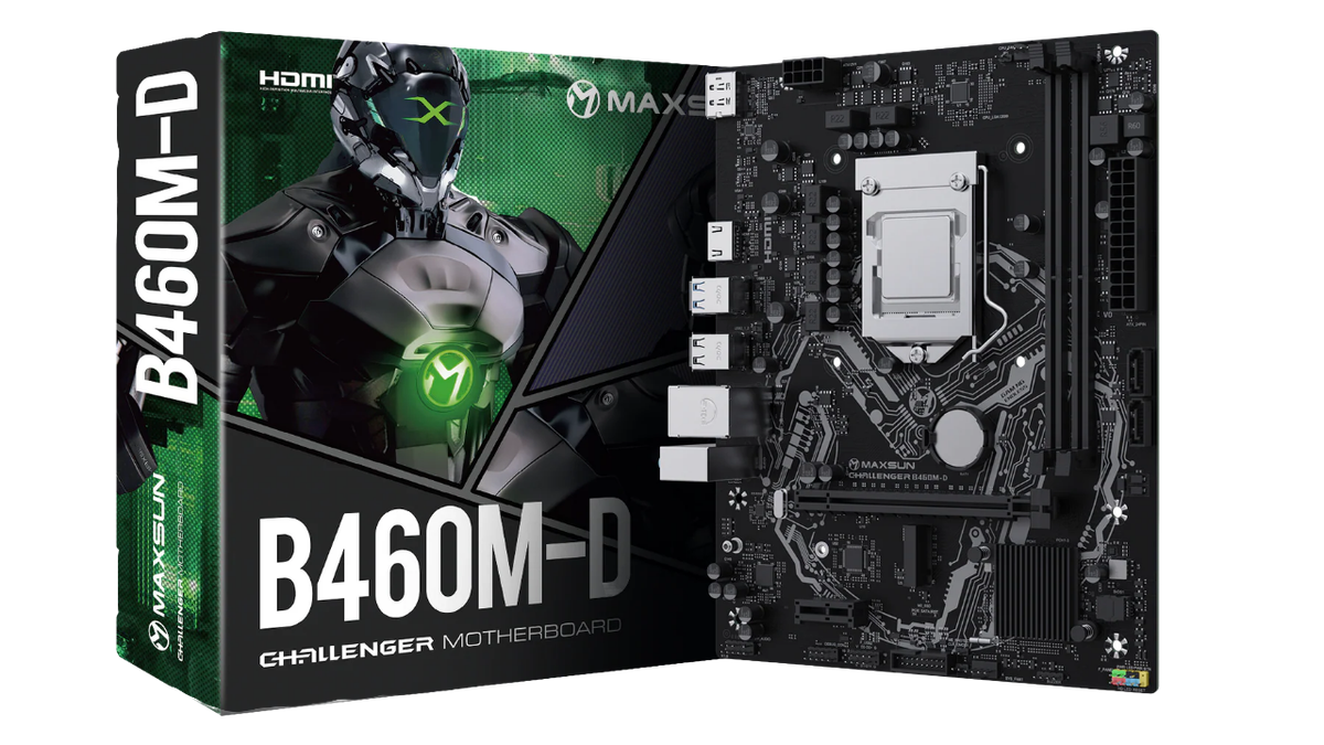 Материнская плата MAXSUN MS-Challenger B460M-D, LGA 1200, Intel B460, mATX