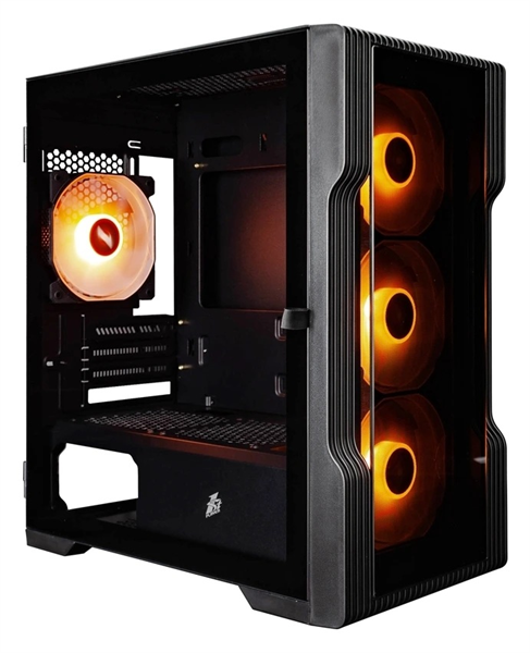 Корпус 1STPLAYER TRILOBITE T3-G ARGB, mATX, 4×120 мм ARGB, без БП, черный